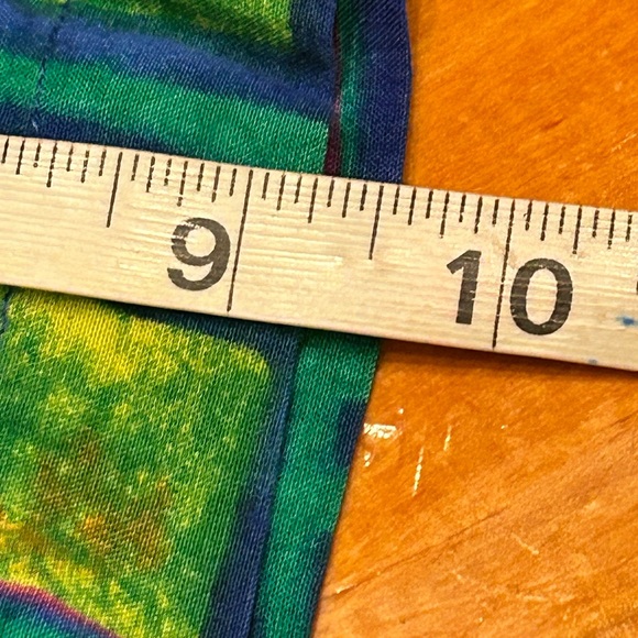 2X CM Shapes pink blue yellow floral print short sleeve button up shirt - Picture 13 of 15